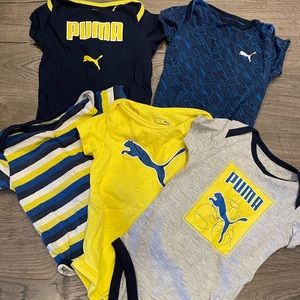 Boys Pumas Onesies 5 for $20